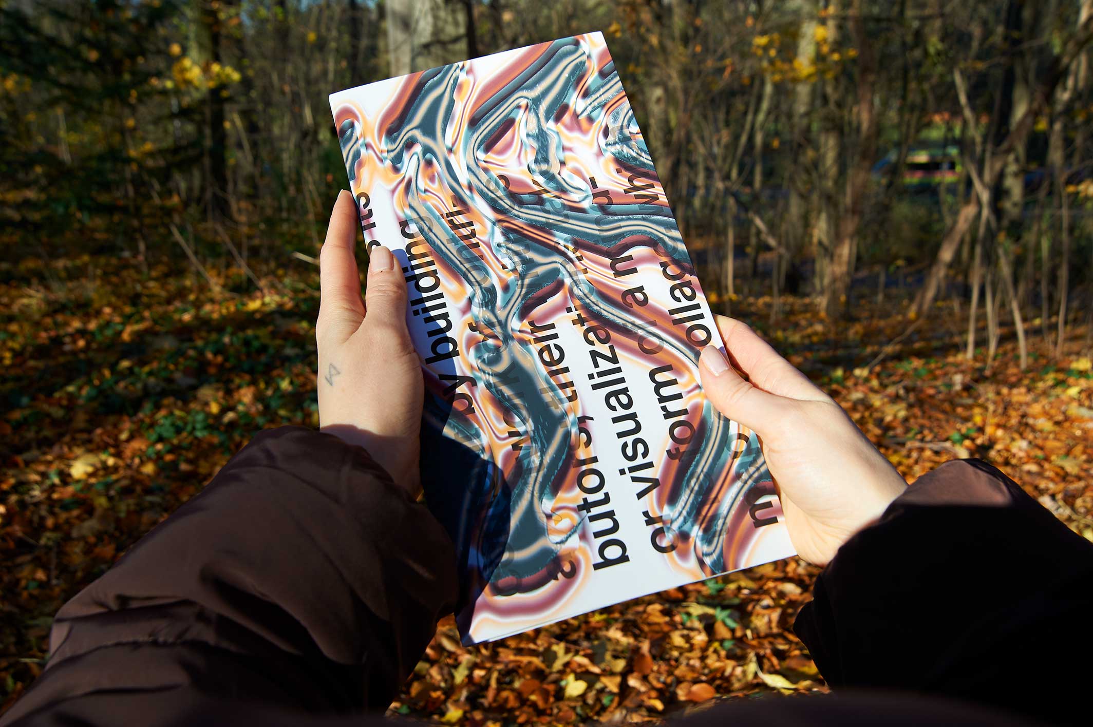 Opened book with a picture of a traffic mirror